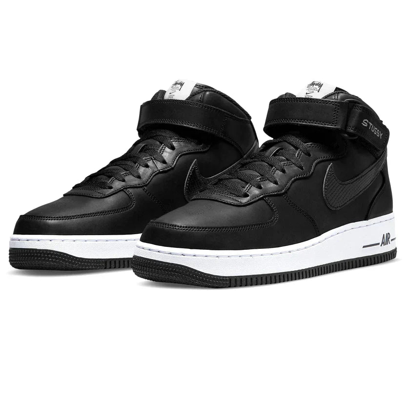 Nike x Stussy Air Force 1 Mid 'Black White'