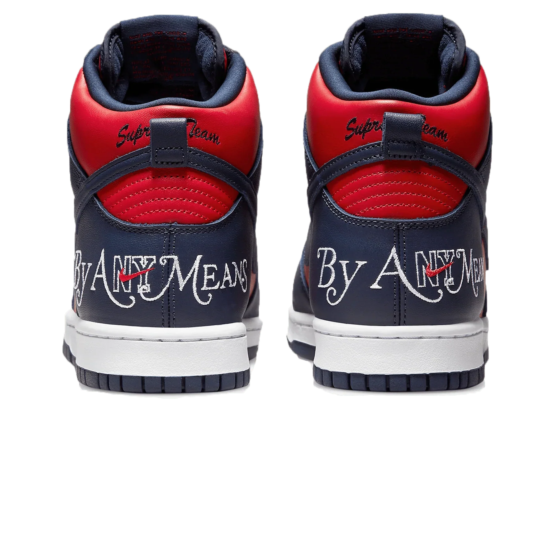 Nike SB x Supreme Dunk High 'By Any Means Navy Red'